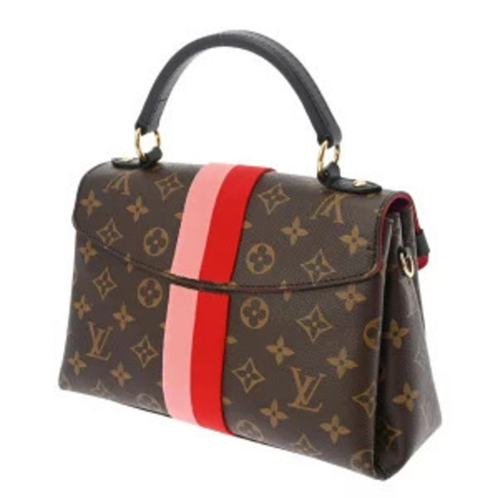 Louis Vuitton Peach Georges Leather Monogram Red Coquelicot Handbag